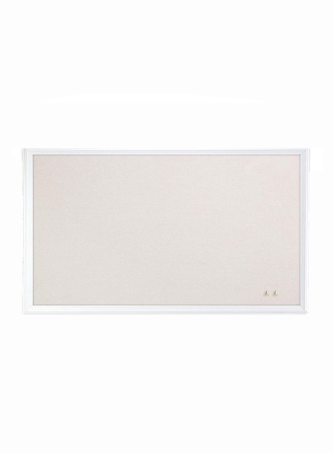 U Brands Cork Linen Bulletin Board White  - Image 1