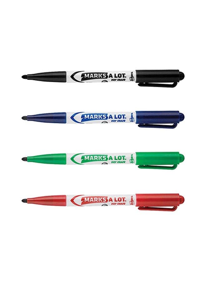 Marks-a-lot Pack Of 4 Avery Pen Style Dry Erase Marker Multicolour - Image 2