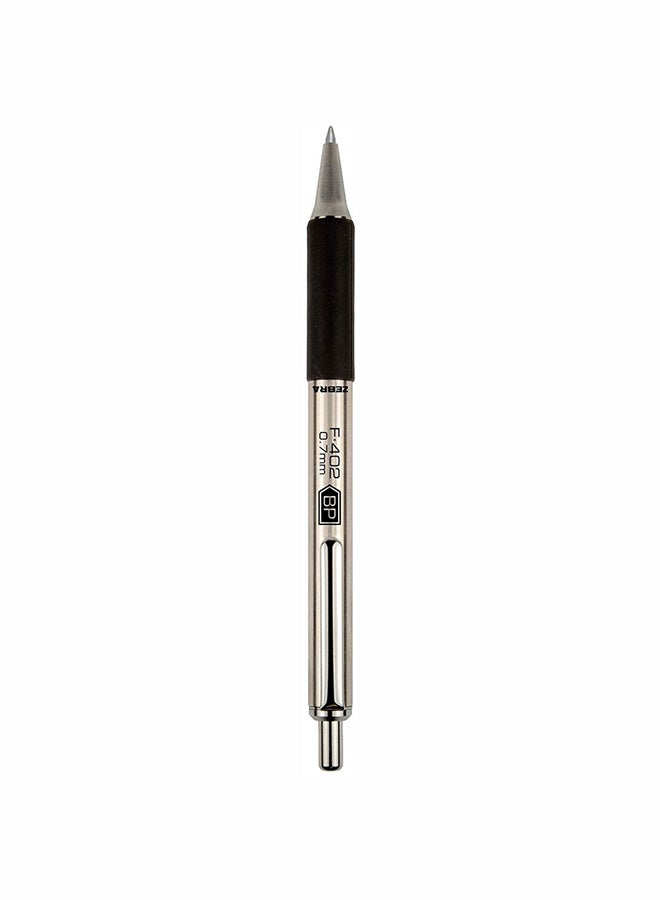 Zebra Pen - Zebra F-402 Ballpoint Stainless Steel Retractable Pen - Image 1