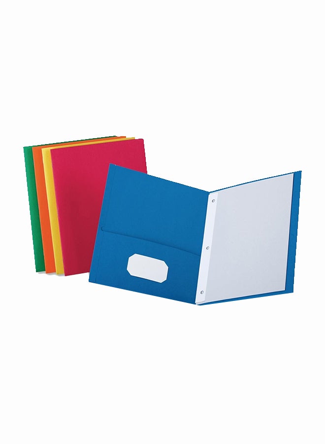 Pack Of 10 And 2-Pocket Paper Folder Multicolour - v1553192730/N21952555A_1