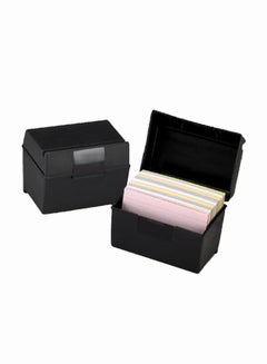 Esselte 500 Card Capacity Index Card Box Black 