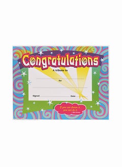 Trend Classic Congratulation And Swirl Certificate Multicolour 