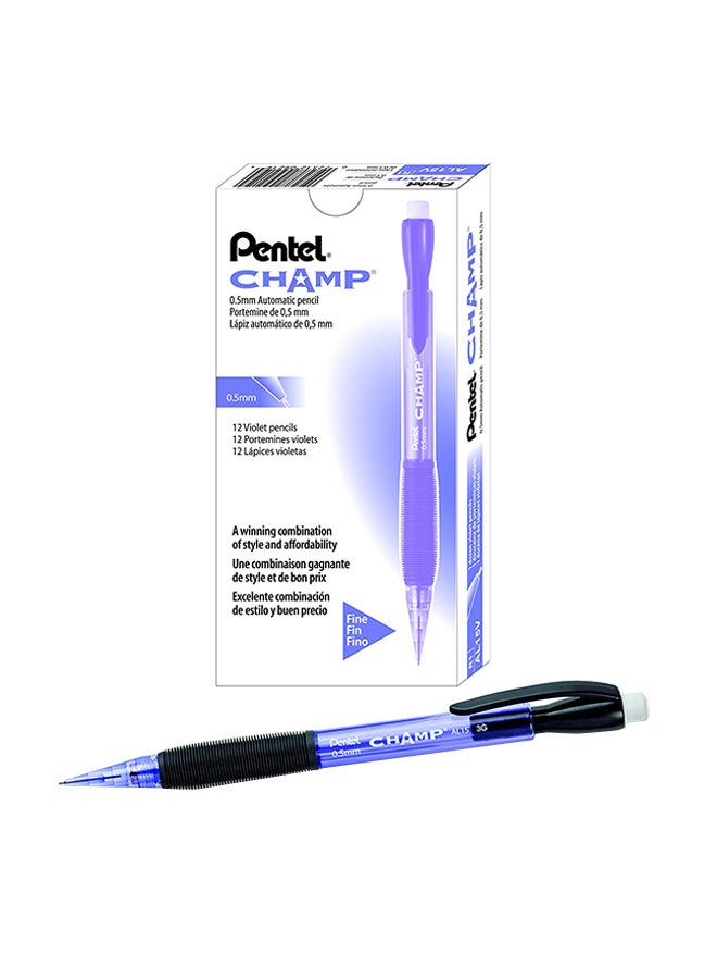 Pentel Champ Mechanical Pencil 0.5Mm Tinted Violet Barrel - Image 1