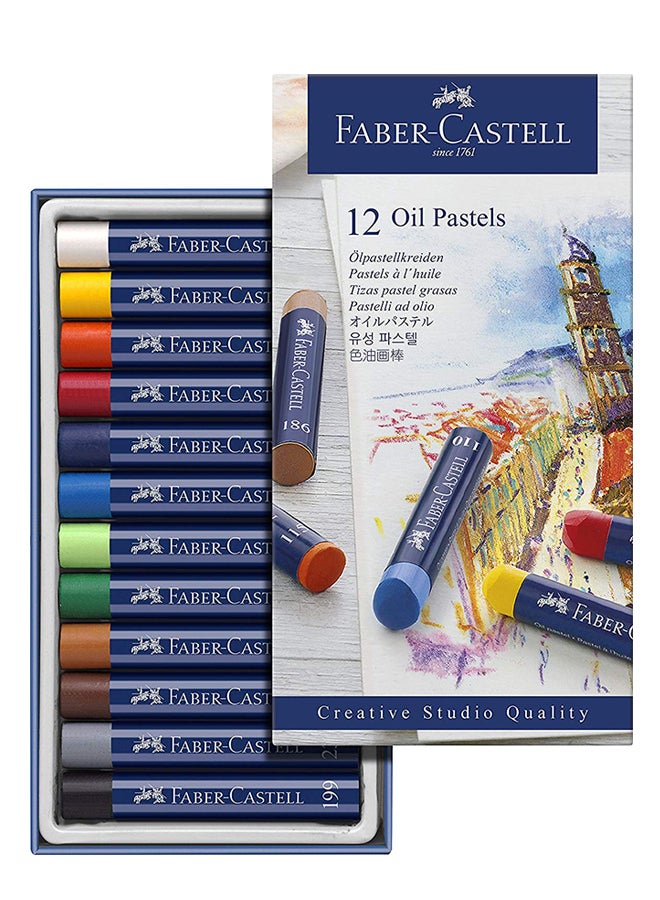 Pack Of 12 Creative Studio Oil Pastel Multicolour - v1553192816/N21952804A_2