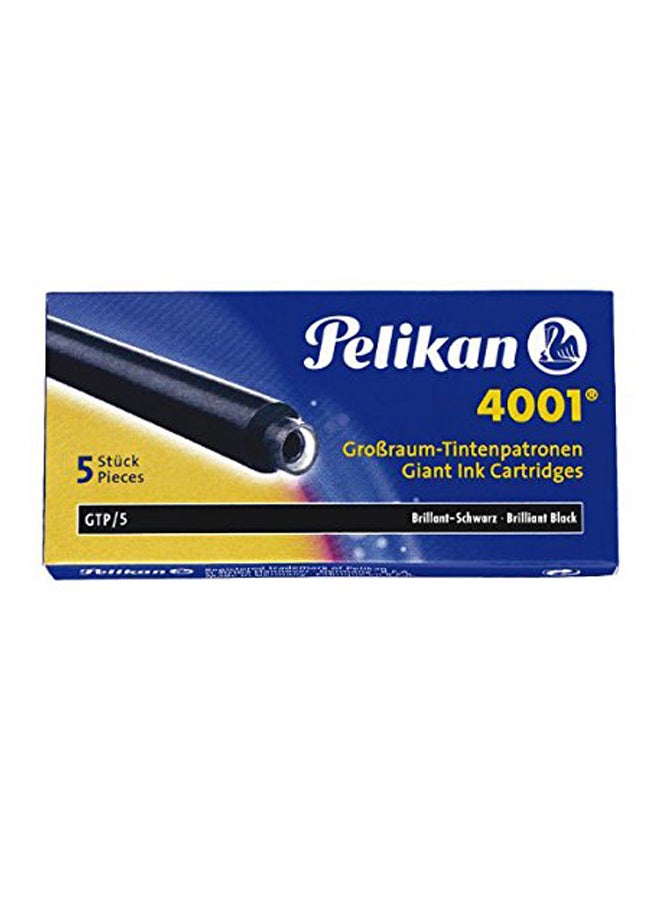 Pelikan 2 Pk/5 4001 Giant Fountain Pen Ink Cartridges #Gtp/5 - Image 2