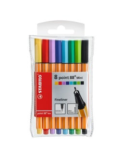 Stabilo Point 88 Mini Wlt 8 Assorted Colours - Fineliner