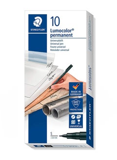 Staedtler Mars GmbH & Co. Pack Of 10 Permanent Superfine Pen Black  - Image 1