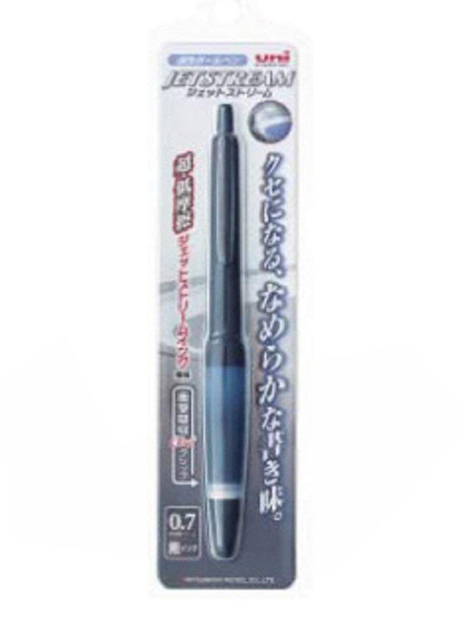 Uni Alpha-Gel Jetstream 0.7 Mm Ball Point Pen, Black Body  - Image 2