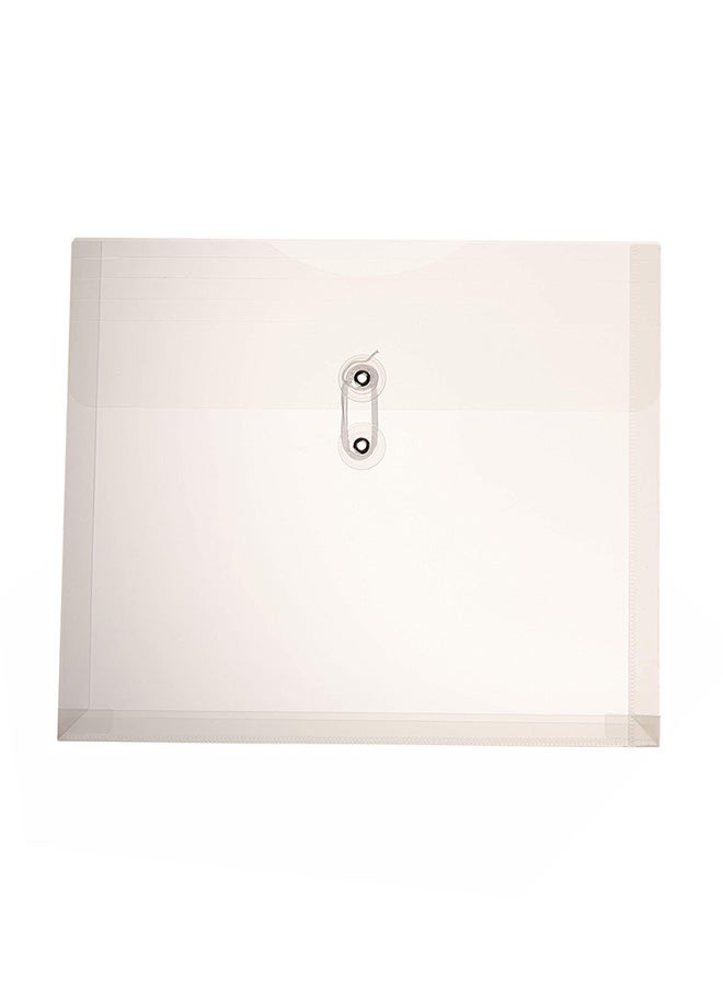 School Smart - Pack Of 12 Polypropylene Side String Envelope White - Image 1