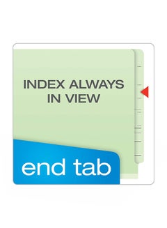 Pendaflex Pack Of 10 End Tab Classification Folder Green  - Image 2