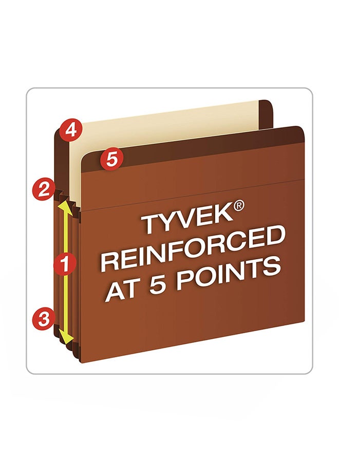 Pendaflex Pack Of 10 Premium Reinforced File Pocket Brown - Image 2
