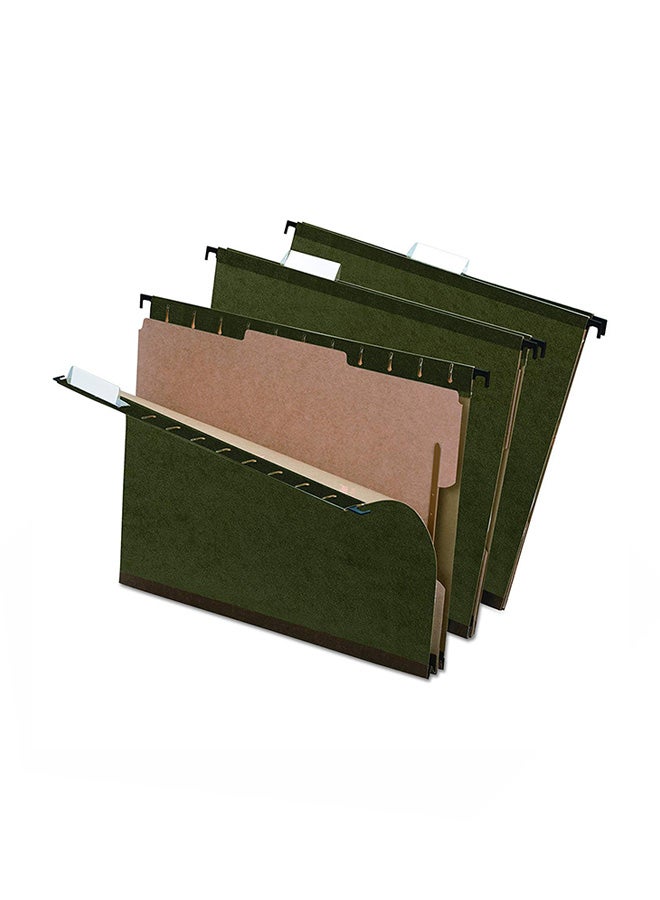 Esselte Pack Of 10 Reinforced Hanging Folder Green - Image 1
