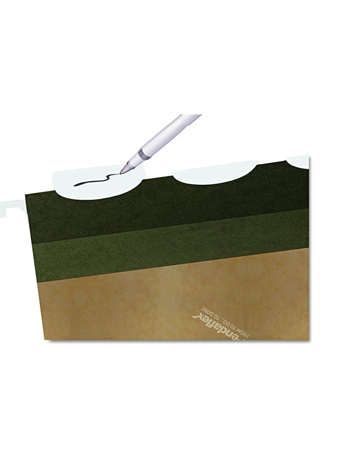 Pendaflex - Pack Of 25 Reinforced Hanging File Folder Green - Image 1