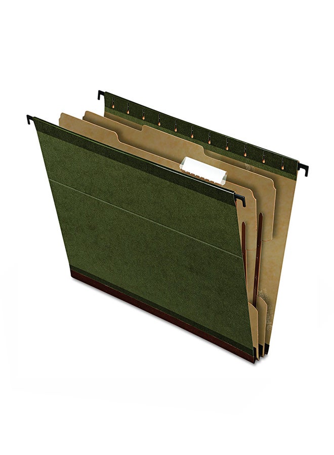 Pack Of 10 Reinforced Hanging Folder Green - v1553192921/N21953142A_2