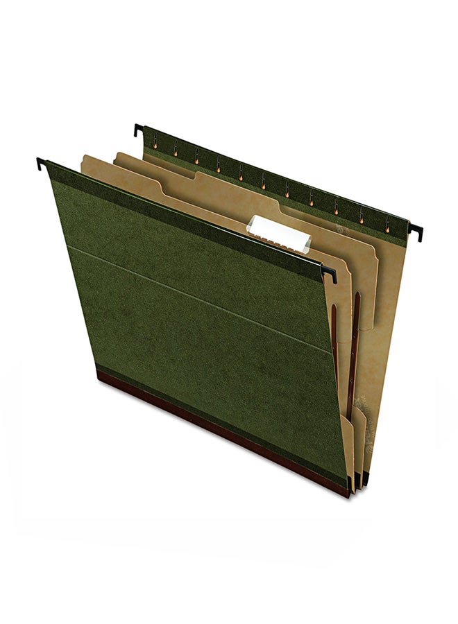 Esselte Pack Of 10 Reinforced Hanging Folder Green - Image 2