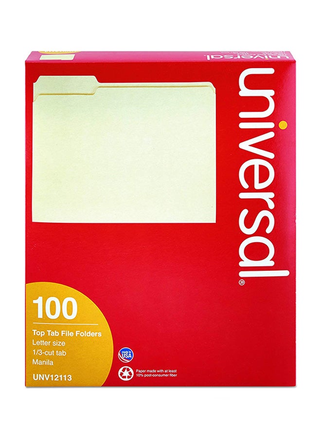 UNIVERSAL Pack Of 100 File Folder Manilla  - Image 1