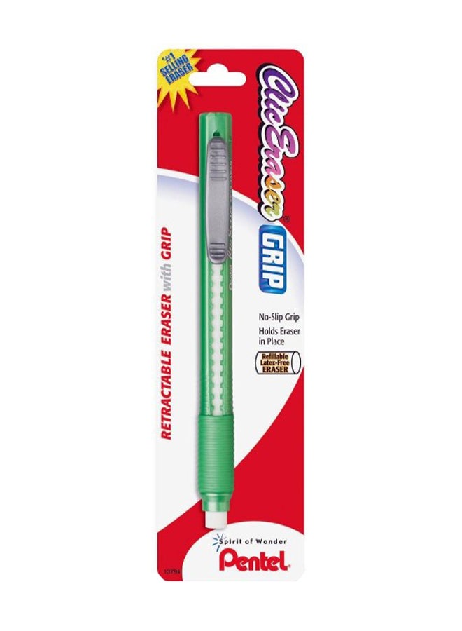 Pentel Clic Grip Retractable Eraser Green 