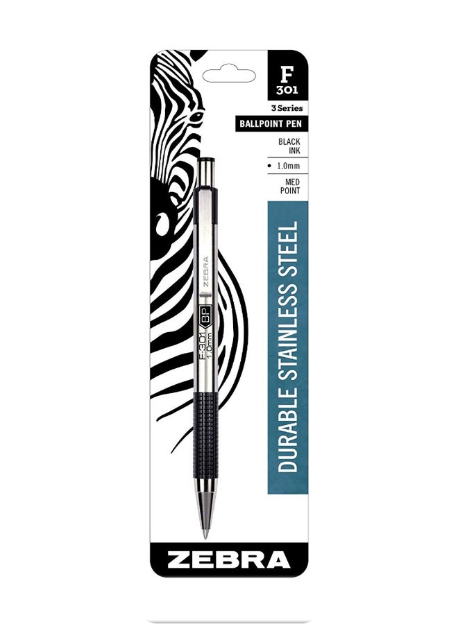 ZEBRA F-301 Ballpoint Retractable Pen Balck 