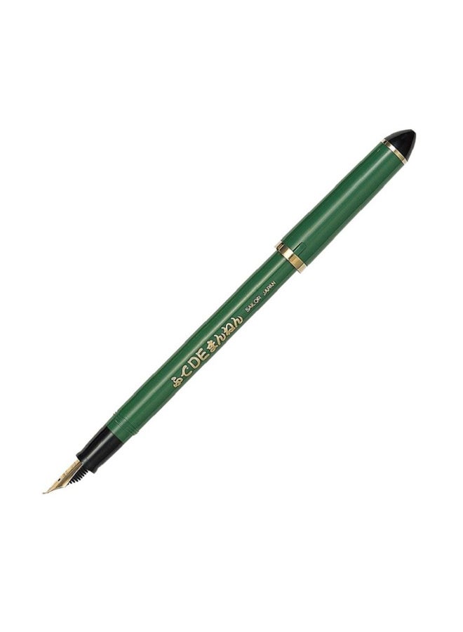 Stroke Style Calligraphy Fountain Pen Green