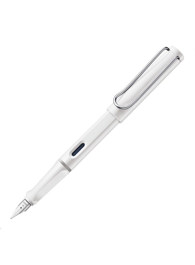 لامي قلم حبر سائل Safari بريشة معدنية أبيض