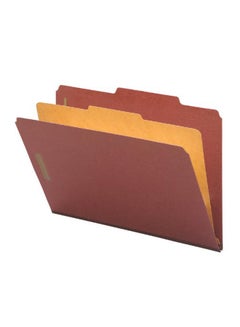 Smead 10-Piece Classification File Folder Set Red 