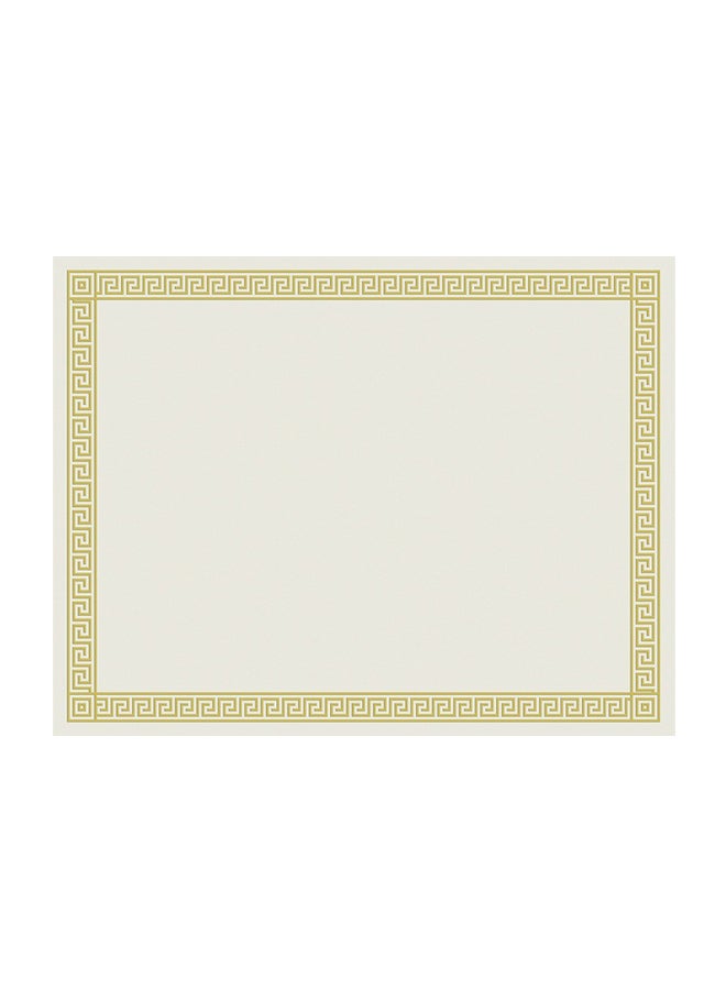 12-Piece Channel Border Foil Certificate Business Envelope White