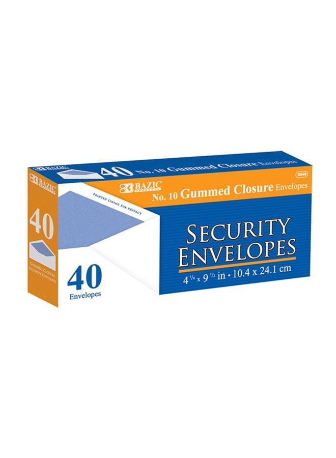 Pack Of 24 Security Business Envelope White