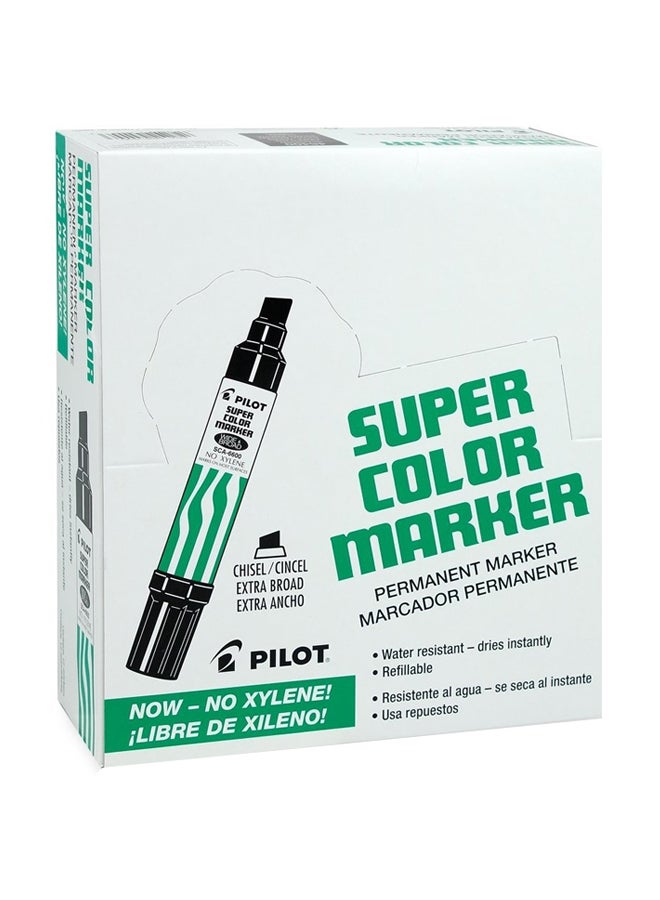 بايلوت مجموعة أقلام ماركر كبيرة دائمة أسود/أخضر
