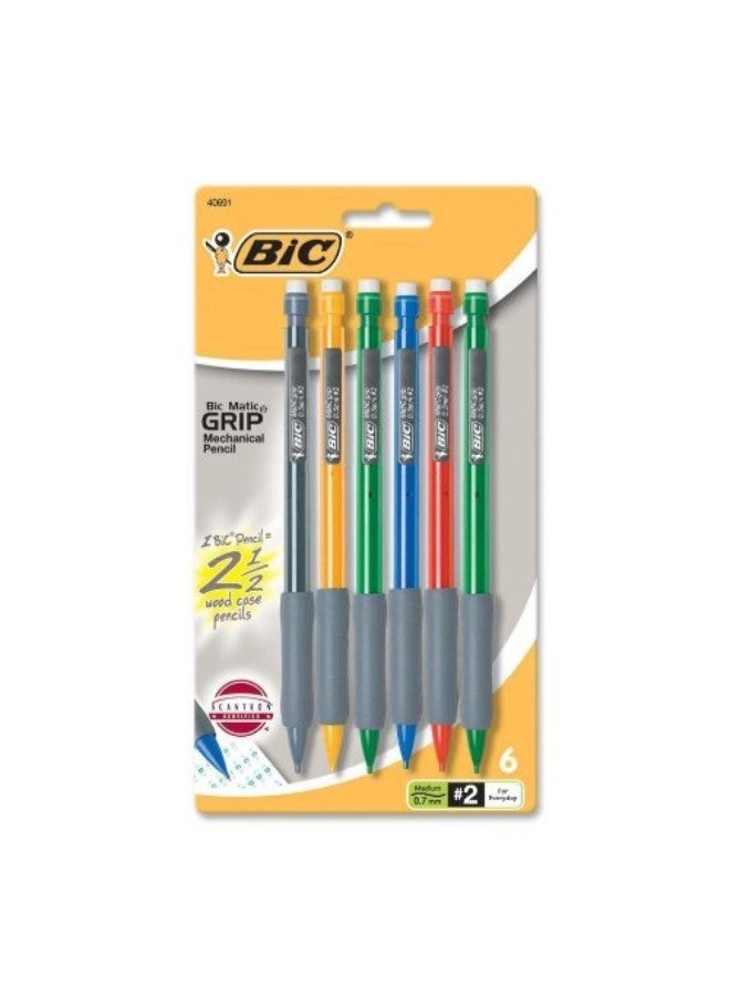 بيك قلم رصاص ميكانيكي عدد 6 قطع متعدد الألوان