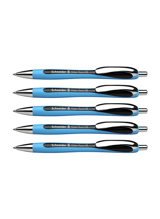 Schneider Slider Rave Xb Ballpoint Pen, Box Of 5, Black (132501)