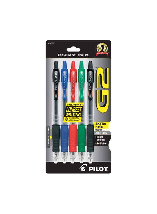 بايلوت عبوة أقلام حبر جل مكونة من 5 أقلام متعدد الألوان