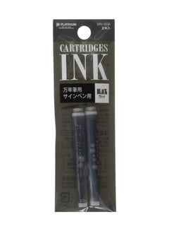 Platinum Pack Of 2 Pen Ink Refill Black 