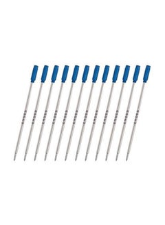 Cross Pack Of 12 Ballpoint Pen Refill Silver/Blue 