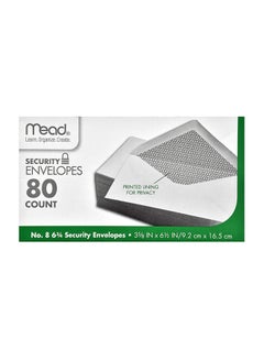 Mead Pack Of 3 Security Envelope White/Green 