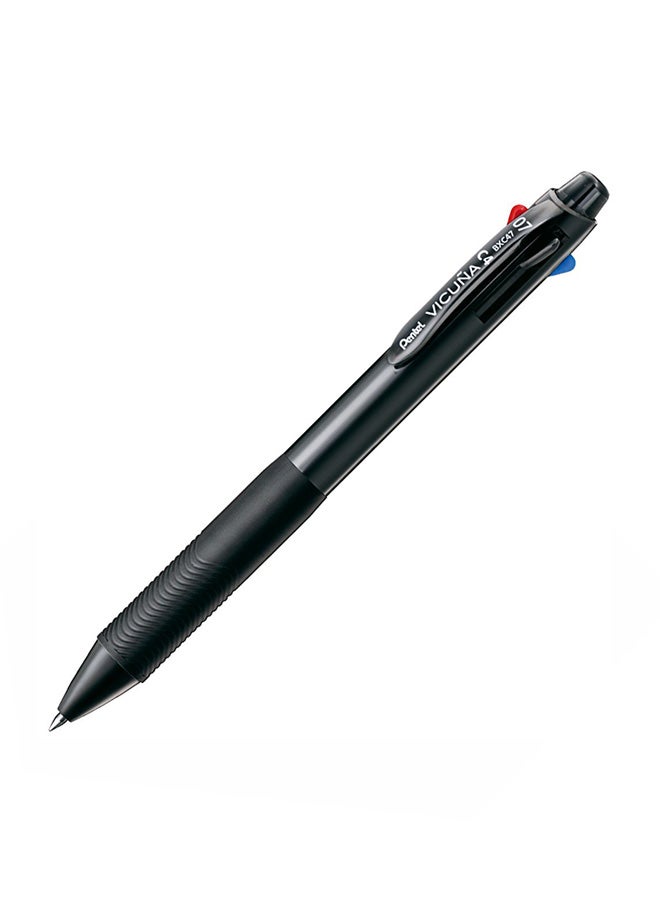 بنتل قلم حبر جاف كروي الرأس فيكونيا بسن رفيعة وحبر أسود وأحمر وأزرق وأخضر، لون أسود (طراز Bxc47A) - Image 1