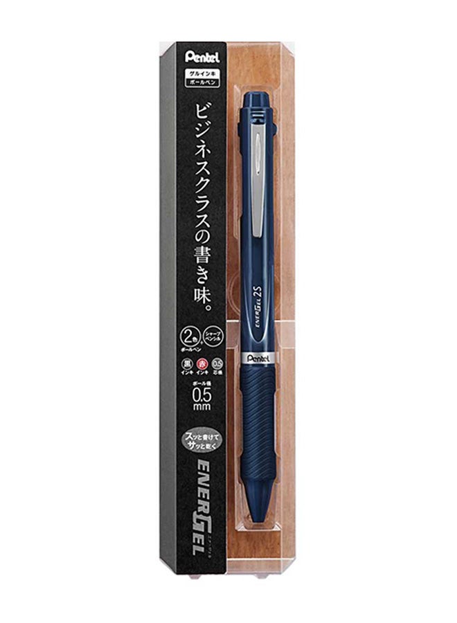 Pentel Multi-Pen Energel, Needle Ballpoint Pen Ink + 0.5Mm Mechanical Pencil, Black/Red (Xblw355C) - Image 2