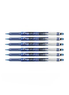 PILOT Precise P-700 Gel Ink Rolling Ball Pens, Fine Point, Blue Ink, 6 Pens 