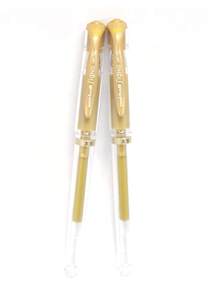 Ifusion 2-Piece Signo Gel Ink Pen Gold - Image 1