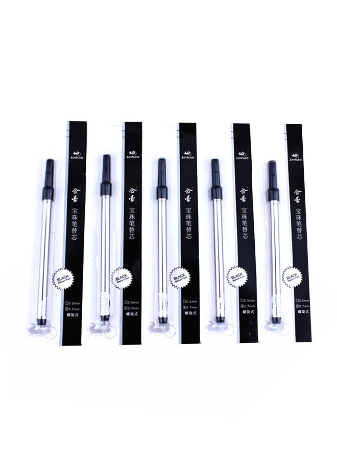 JINHAO 10-Piece Rollerball Pen Refill Black/Silver - Image 1