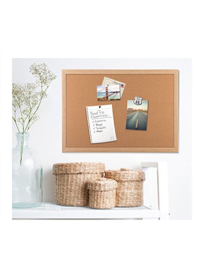 U Brands Cork Bulletin Board Brown  - Image 2