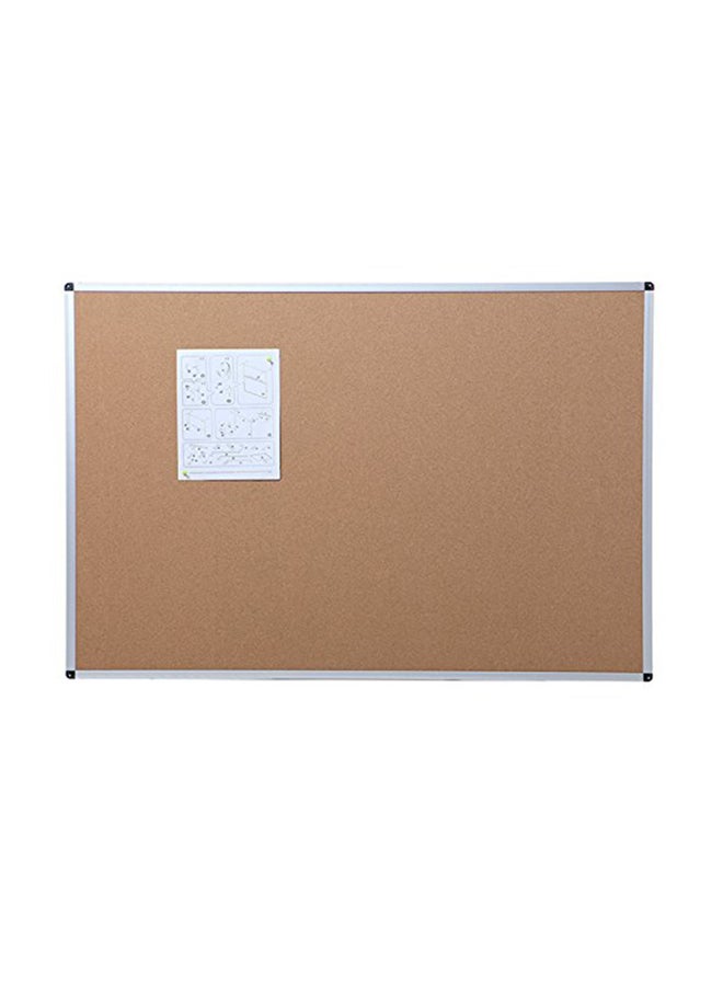 VIZ-PRO Cork Notice Board Brown - Image 1