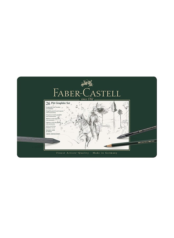 Faber-Castel 26 Piece Pitt Graphite Tin Set - v1553193261/N21954696A_1