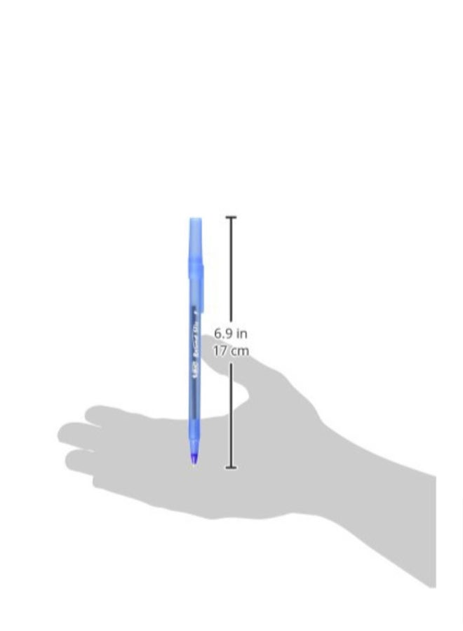 بيك قلم حبر راوند ستيك برأس كروي حزمة من 24 قطعة أزرق - Image 3