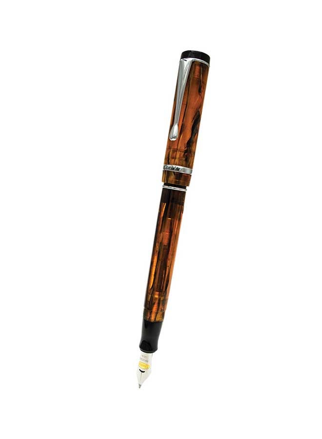 Conklin Duragraph Amber Fountain Pen Brown/Silver - Image 2