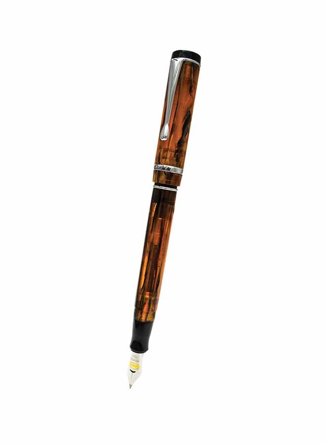 Conklin Duragraph Amber Fountain Pen Brown/Silver - Image 2