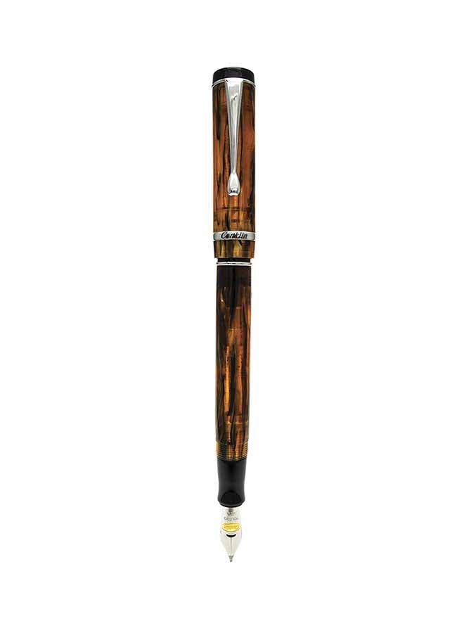 Conklin Duragraph Amber Fountain Pen Brown/Silver - Image 1