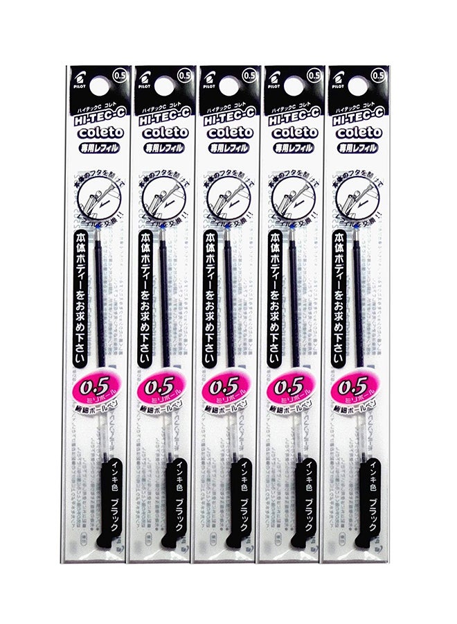 Ifusion Set Of 5 Hi Tec C Coleto Gel Ink Pen Refill Clear