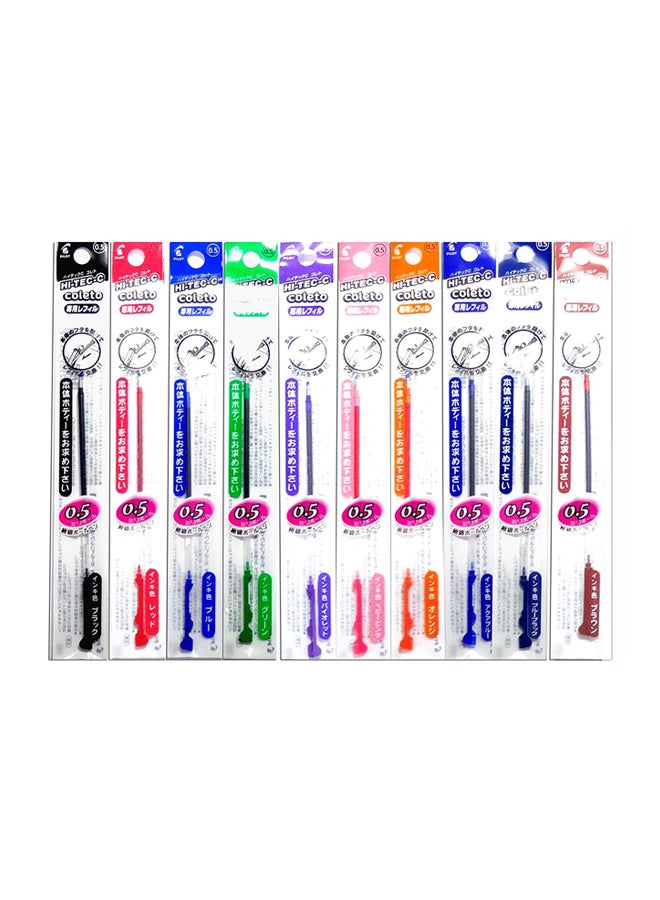 Pack Of 10 Gel Ink Pen Multicolour - v1553193325/N21954889A_1