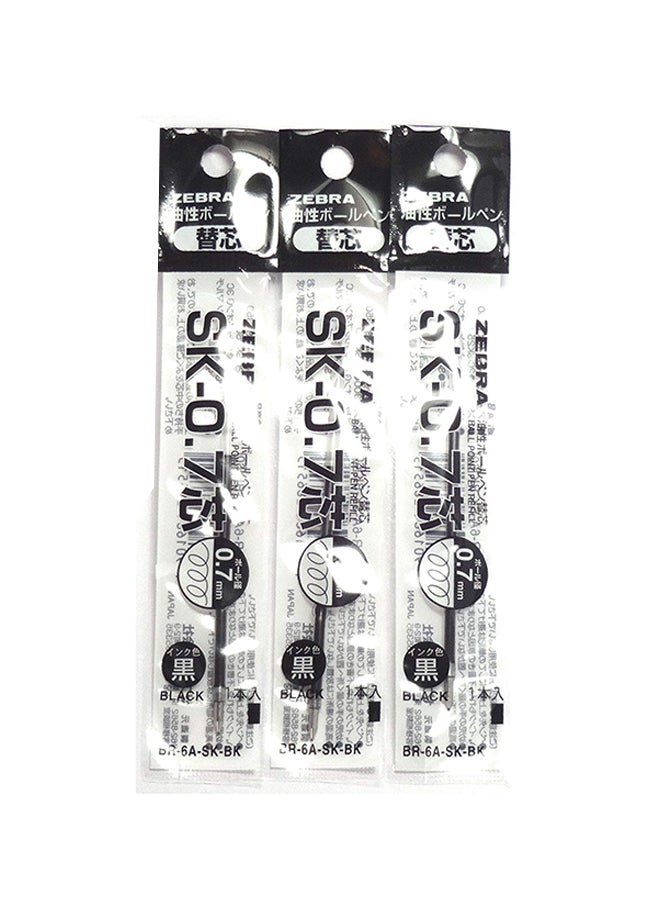 Zebra Sk-0.7 0.7Mm Refill (Black Ink)3 Pack/Total 3 Pcs - Image 1