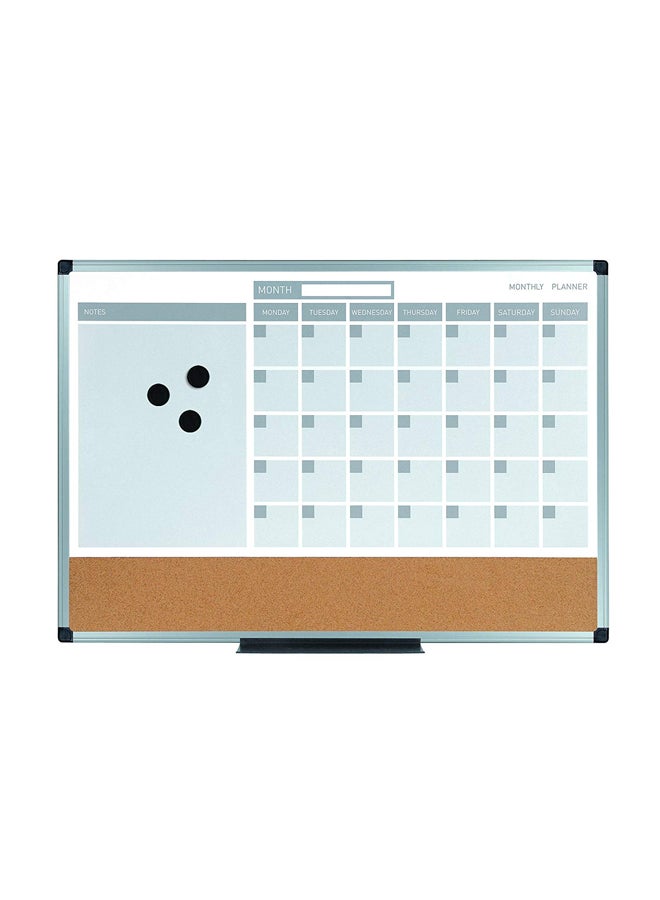 ماستر فيجون سبورة تخطيط بتصميم تقويم مع إطار متعدد الألوان - Image 1